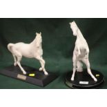 TWO MATTE FINISH WHITE HORSE FIGURES COMPRISING OF ROYAL DOULTON SPIRIT OF THE WILD AND A BESWICK