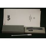 A BOXED CONCORDE INTEREST CROSS PEN SET, TOGETHER WITH A CONCORDE MENU