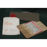 A SMALL QUANTITY OF WARTIME EPHEMERA TO INCLUDE RATION BOOKS, WAR GARDENING LEAFLET ETC.