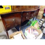 TWO REPRODUCTION MAHOGANY SIDEBOARDS, W-200 CM (LONGEST)