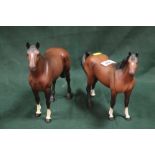 TWO BESWICK MATTE FINISH RACE HORSE FIGURES TO INCLUDE 'THE WINNER'