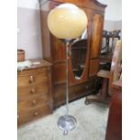 A HARVEY GUZZINI RETRO FLOOR LAMP WITH ORIGINAL HARVEY GUZZINI 'MADE IN ITALY' STICKER H-176 CM