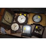 A COLLECTION OF SMITHS AND OTHER ALARM CLOCKS TO INCLUDE BAKELITE EXAMPLES