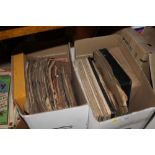TWO BOXES OF 78 RPM RECORDS ETC.