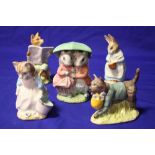 FIVE ROYAL ALBERT BEATRIX POTTER FIGURES - IN INCLUDE FOXY READING JOHN JOINER