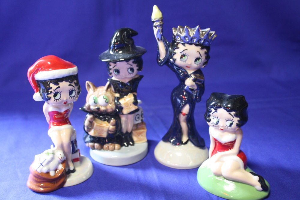 A COLLECTION OF FOUR WADE BETTY BOOP FIGURES