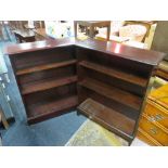 TWO STAG MINSTREL LOW OPEN BOOKCASES - ONE SLIGHTLY LARGER H- 100 W- 80 CM