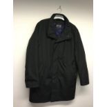 BUGATTI - a gents black coat with blue lining, size large