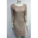 DIANE VAN FURSTENBERG - a ladies pink lace dress, size small