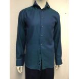 ETON - a gents blue/green shirt, size small