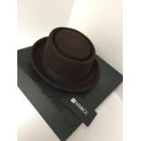 HSBCC - a ladies brown hat, in box
