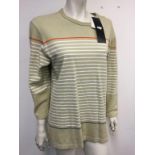 UNDERCOVER CO LTD - a ladies beige striped jumper dress, size 14