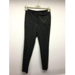 SSS WORLD CORP - a pair of ladies black and white pinstripe trousers