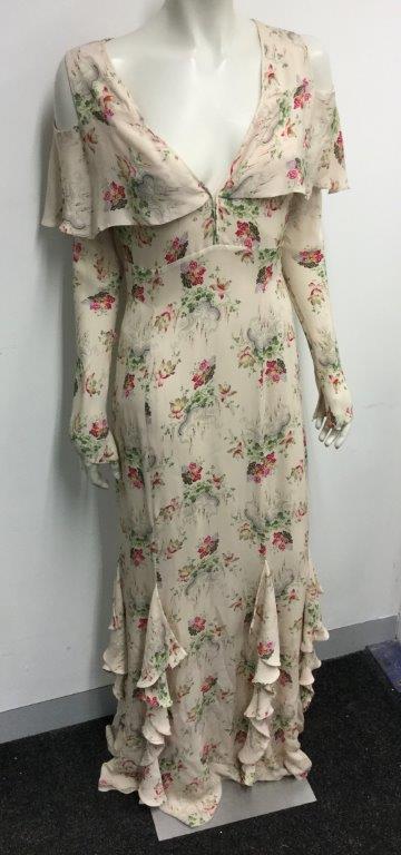 VILSHENKO - a ladies long floral dress, size 14