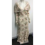 VILSHENKO - a ladies long floral dress, size 14