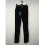 PAIGE JEANS - a pair of ladies skyline skinny black shadow jeans, size 23