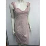 KAREN MILLEN - a ladies nude/pink dress, size 10