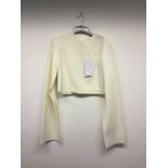 SOLACE LONDON - a ladies white cropped long sleeve top, size 6