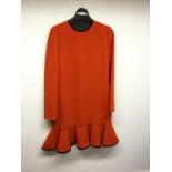 VICTORIA BECKHAM - a ladies orange dress, size 10
