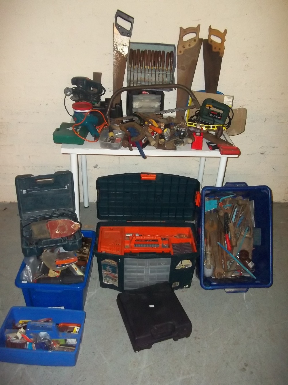 ELECTRICAL DIY TOOLS, TOOL BOXES AND CONTENTS