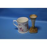 A ROYAL WORCESTER "MARISSA" MUG TOGETHER WITH A ROYAL WORCESTER VASE