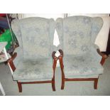 TWO FIRESIDE CHAIRS