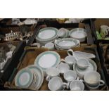 TWO TRAYS OF WEDGWOOD 'AZTEC' TEA & DINNERWARE