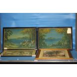TWO VINTAGE PRINTS OF SEASCAPES ALONG WITH TWO REPRODUCTION PRINTS (4)