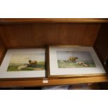 FRANCIS WAINWRIGHT - TWO WATERCOLOURS DEPICTING SHEEP