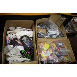 THREE BOXES OF MAINLY NEW ITEMS TO INCLUDE CHILDREN'S STENCIL SET, CHILDREN'S MASKS, ETC.