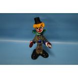 A MURANO GLASS CLOWN, H 20 CM