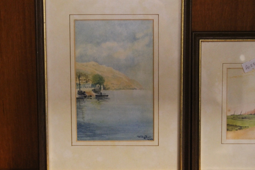 TWO FRAMED WATERCOLOURS, ONE A SEASCAPE SIGNED W. TAYLOR, THE OTHER A RIVERSIDE SCENE, SIGNATURE - Image 3 of 3