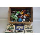 A COLLECTION OF BOXED AND LOOSE DIECAST VEHICLES to include Dinky, Corgi, Matchbox, Burago, Maisto