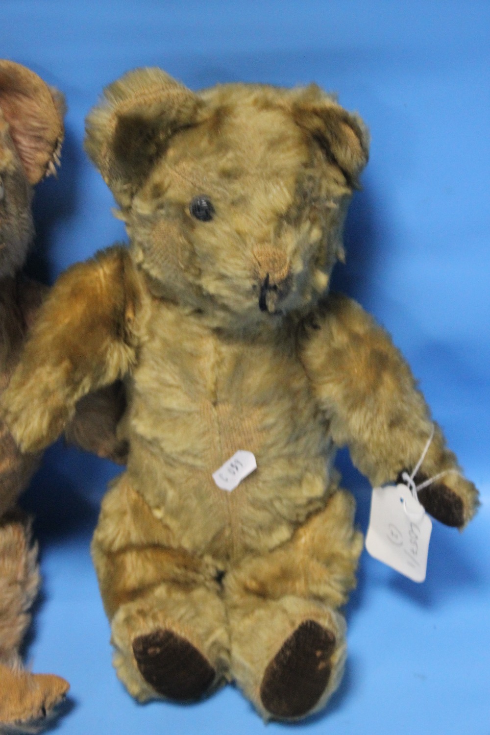 TWO VINTAGE JOINTED TEDDY BEARS, in playworn condition, have been very well lovedCondition Report: - Image 2 of 3