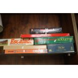 A SMALL COLLECTION OF VINTAGE GAMES TO INCLUDE ESCULADO, MONOPOLY ETC.