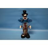 A MURANO GLASS CLOWN, H 27 CM