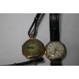 TWO 9 CT GOLD LADIES WRIST WATCHES A/FCondition Report:NO WINDERS