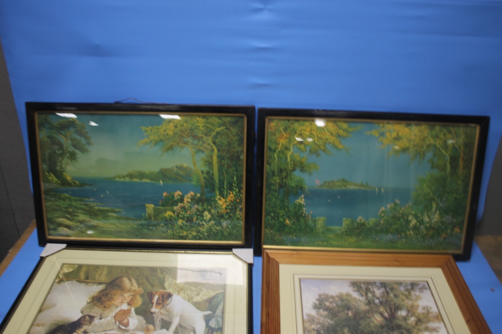 TWO VINTAGE PRINTS OF SEASCAPES ALONG WITH TWO REPRODUCTION PRINTS (4) - Image 4 of 4