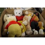 A RUPERT BEAR AND OTHER VINTAGE SOFT TOYS and a small quantity of Rupert Annuals