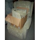 A RISER RECLINER CHAIR INCLUDING ADDED HEATED CUSHION, POWER LEAD MISSING