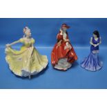 THREE ROYAL DOULTON FIGURINES - "NINETTE", "TOP O'THE HILL" "TO SOMEONE SPECIAL" (3)