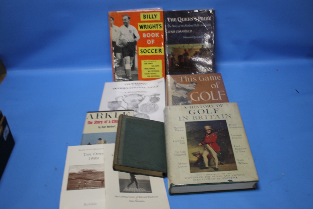 SPORTING INTEREST BOOKS to include 'Billy Wright's Book of Soccer' No. 1 1958 signed copy, A. W.