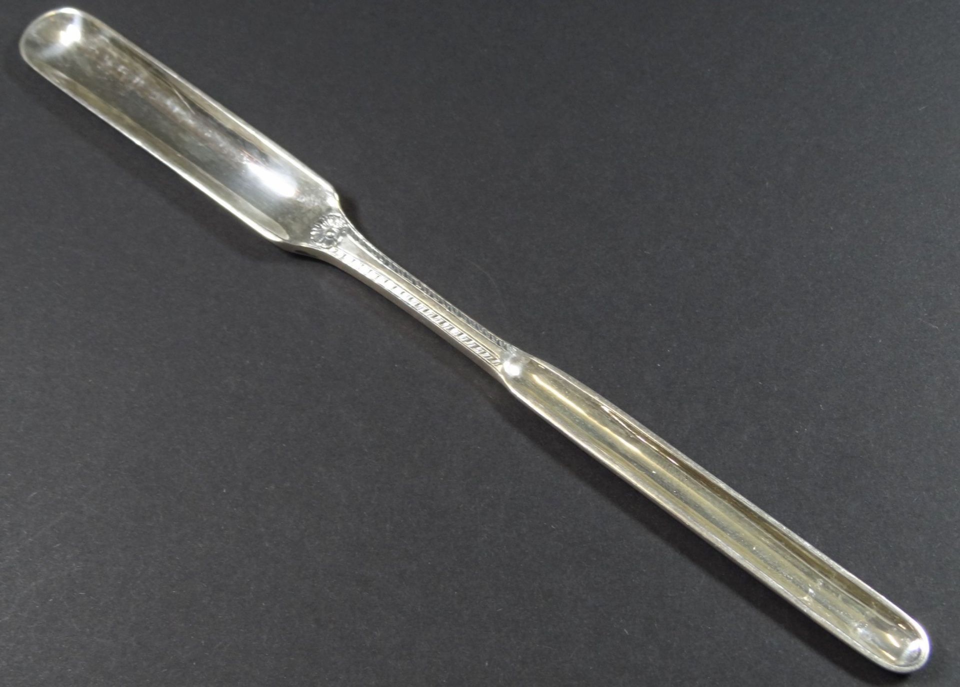 Silber Beinschaber oder ähnliches, Copenhagen, L-20 cm, Muscheldekor, 40 gr<