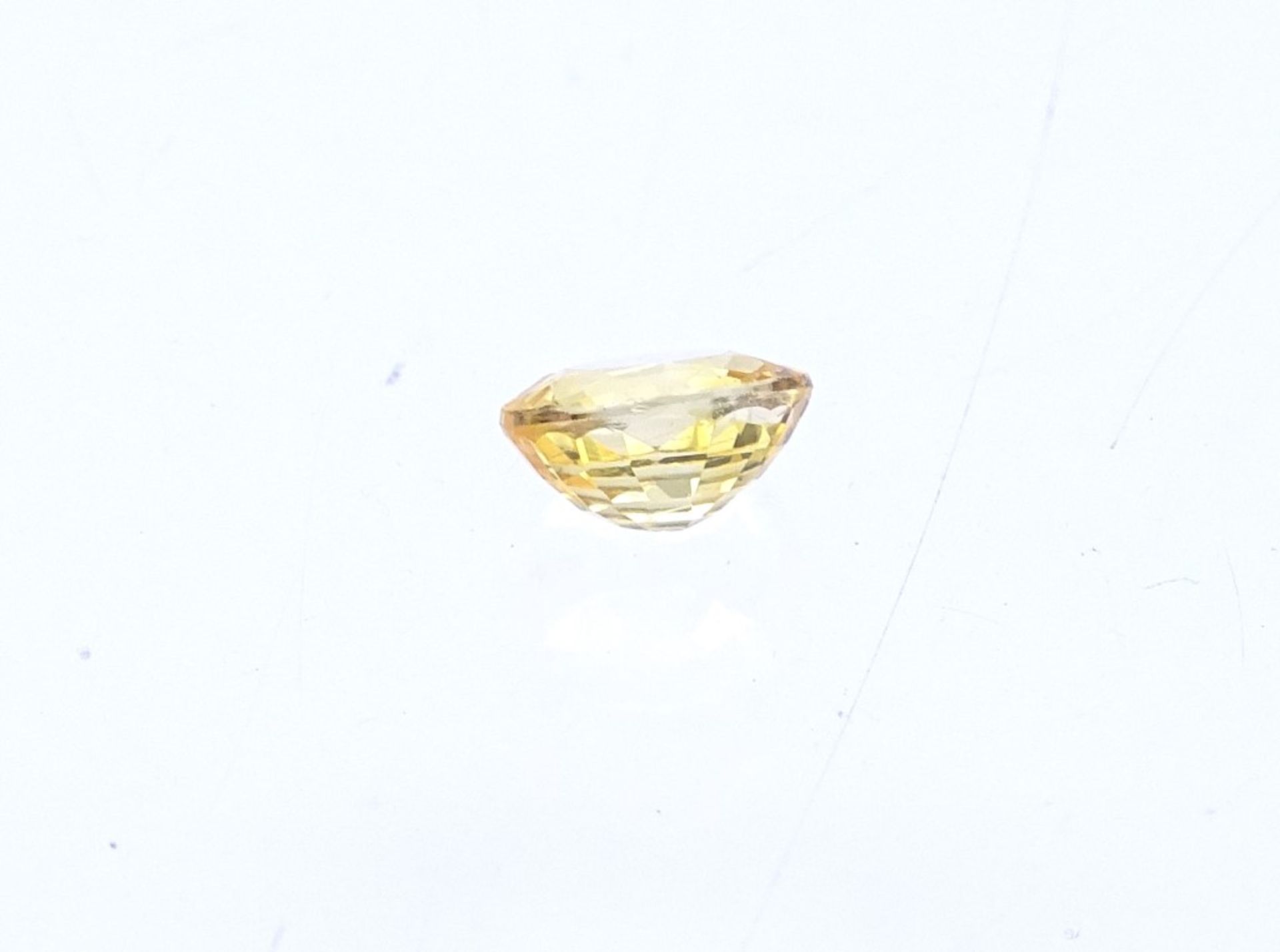 Loser gelber Saphir, 0,94ct., 5,9x5,2x3,2mm - Bild 7 aus 7