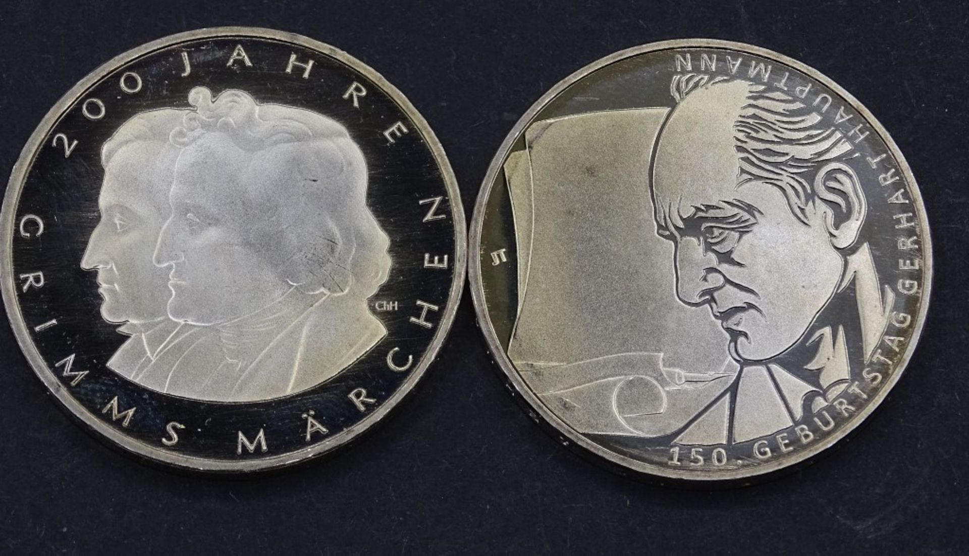 2x 10 Euro Münzen 2012- Grimm Brüder / Gerhart Hauptma<b - Bild 2 aus 2