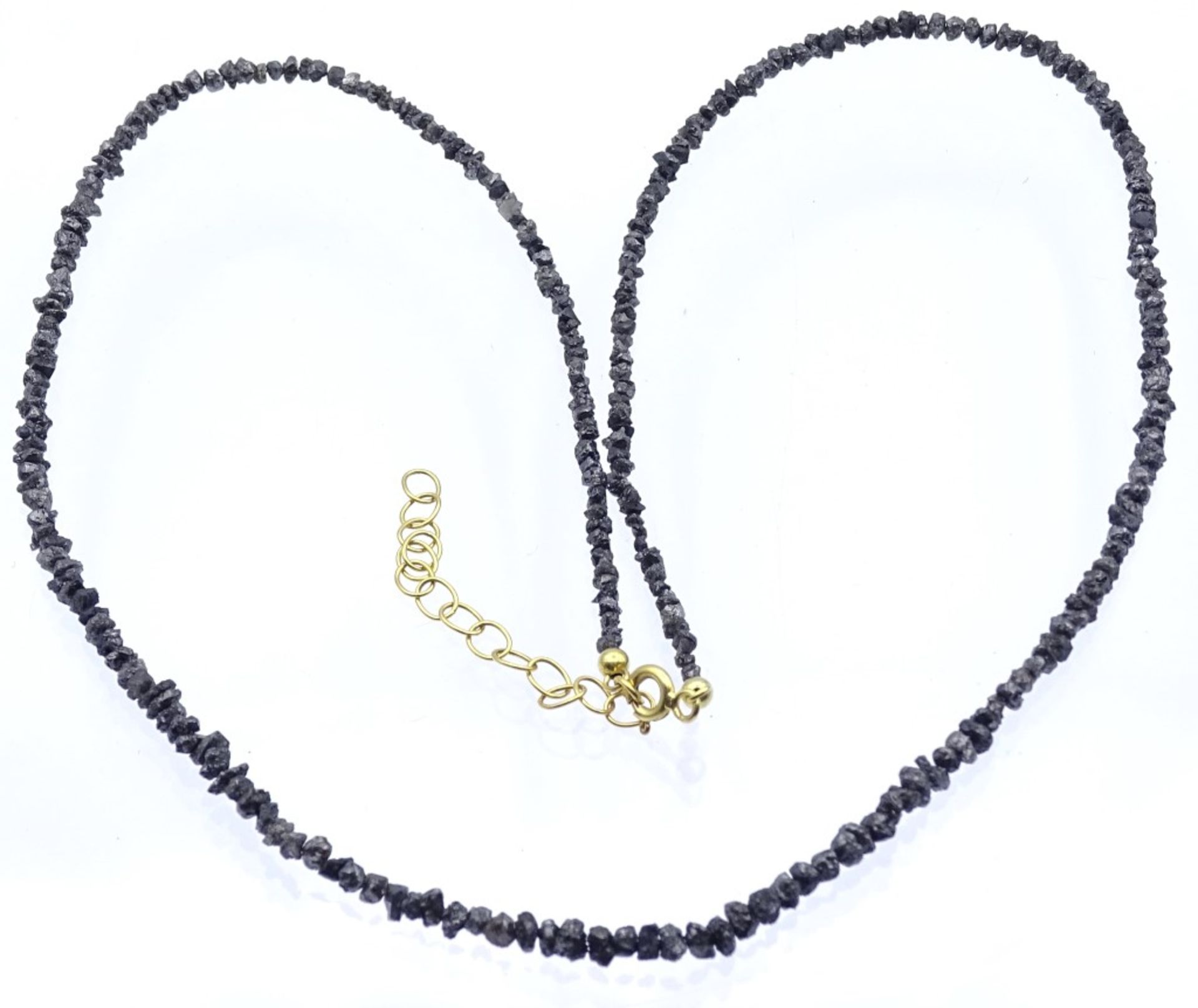 Rohdiamant Halskette mit einer 585er GG Schließe,ca.L- 52cm, ca.25ct<