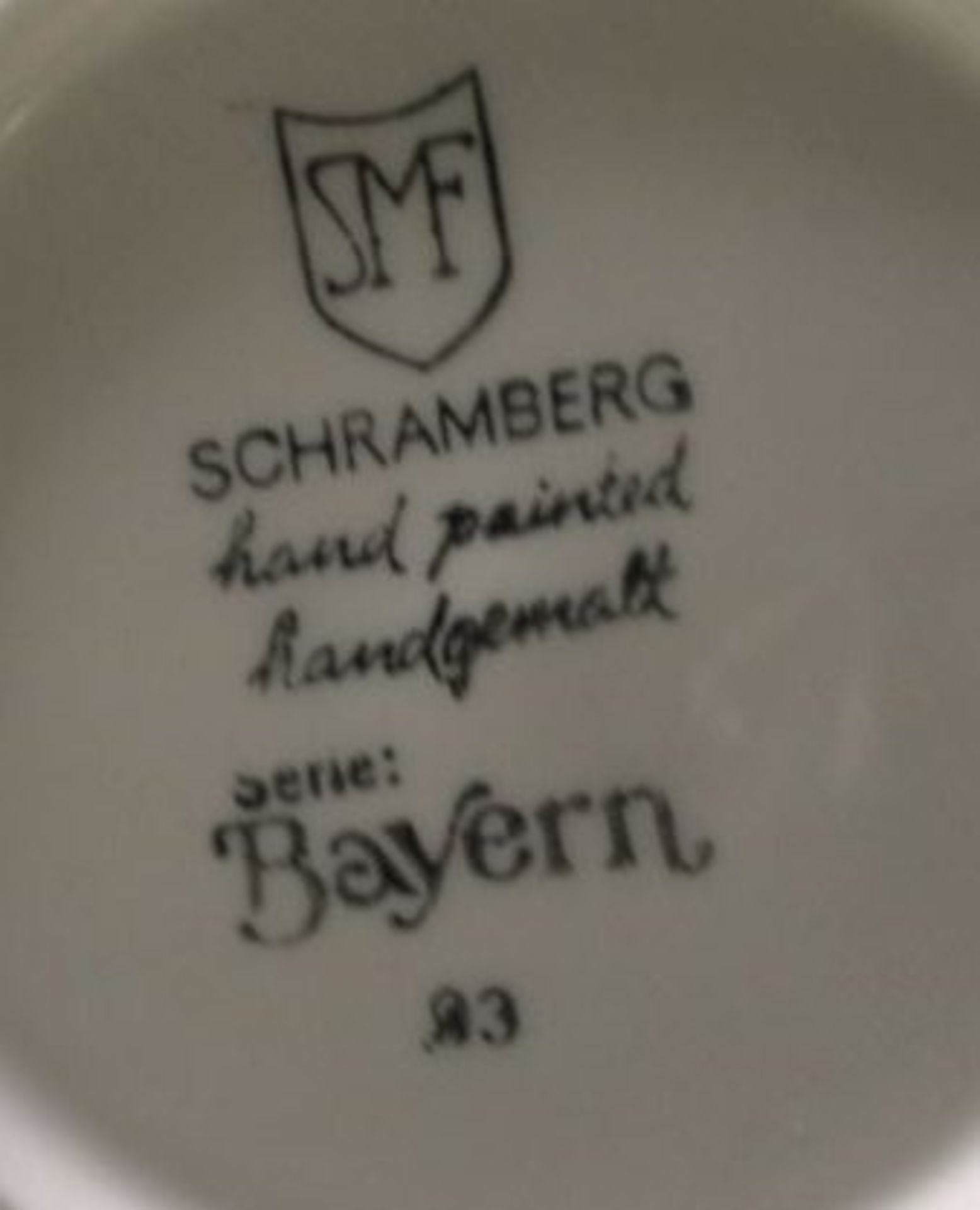 Tortenplatte, Schramberg, Serie Bayern, D-31cm. - Bild 2 aus 2