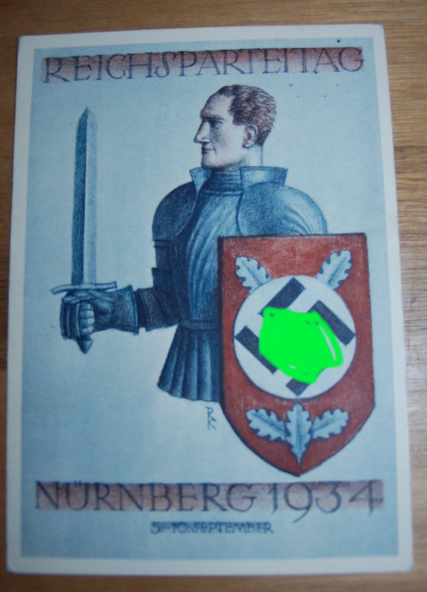 Festpostkarte Nürnberger Parteitag 1934, gelaufen, Verlag Franz Ehe<