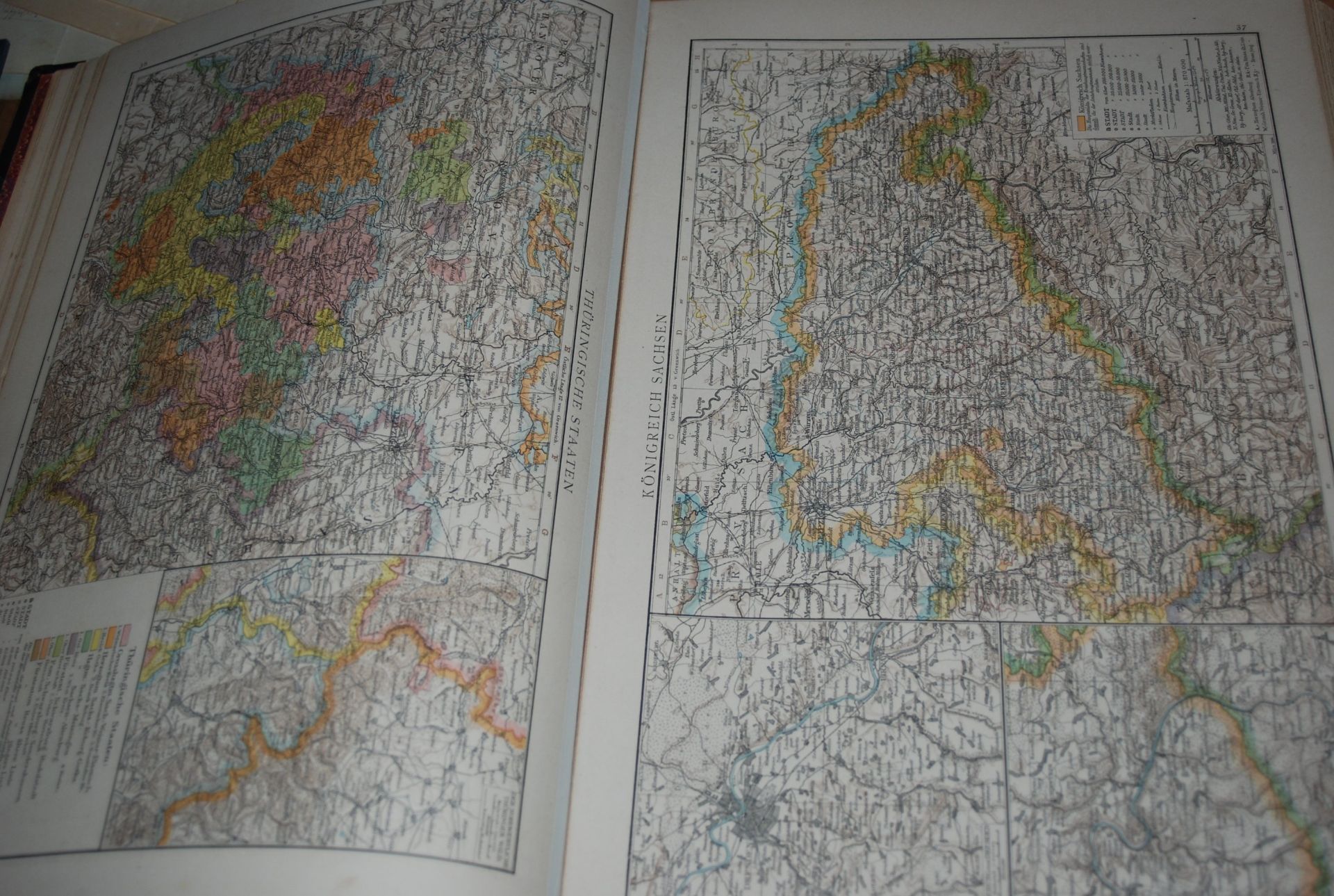 Andrees Handatlas, 1880, 2.Auflage, gut erhalten, 42x29 cm - Bild 3 aus 5