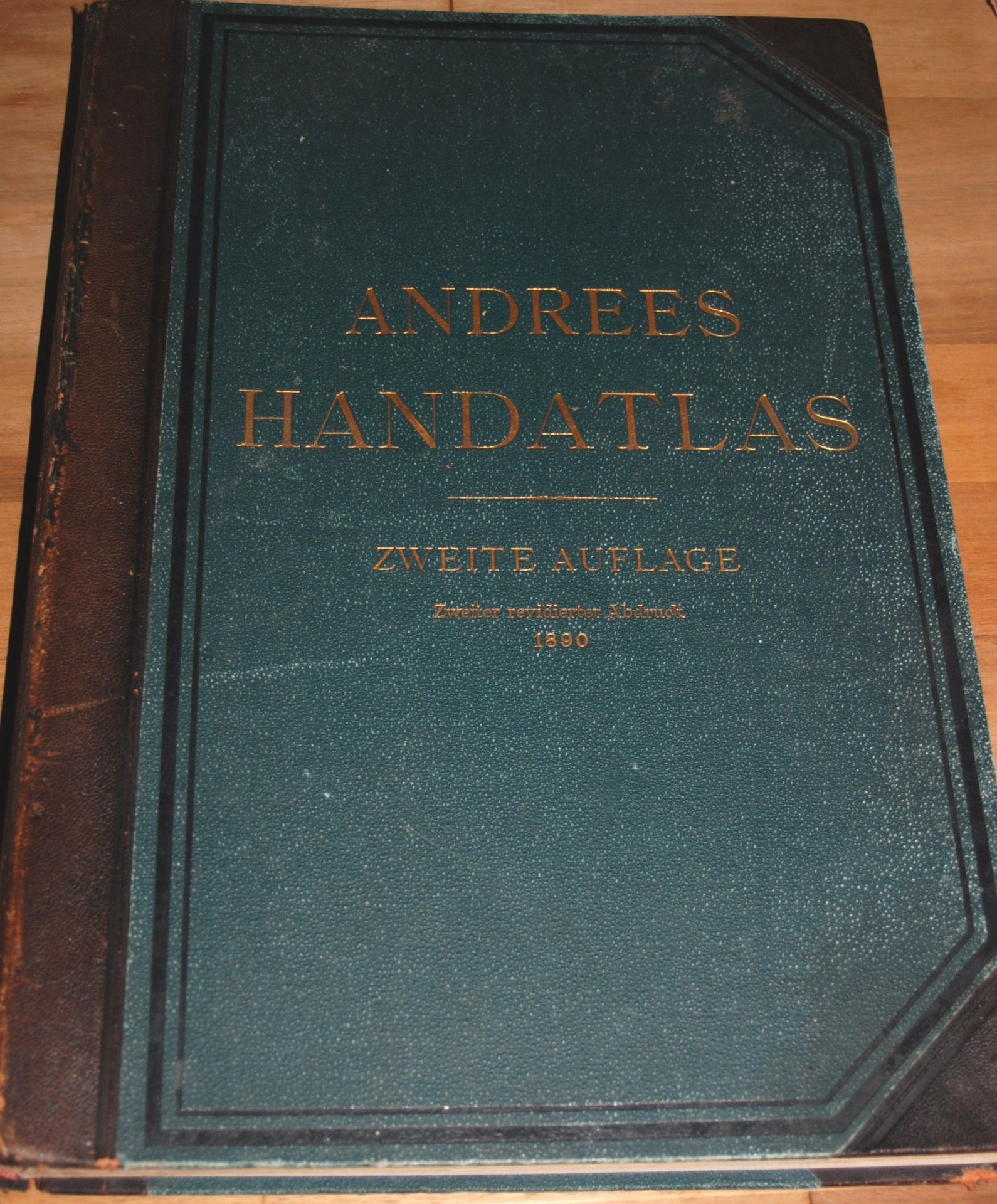 Andrees Handatlas, 1880, 2.Auflage, gut erhalten, 42x29 cm